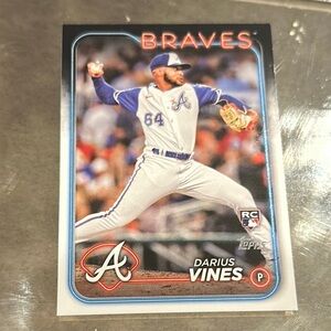 Topps Braves Card with Blue and White Uniform